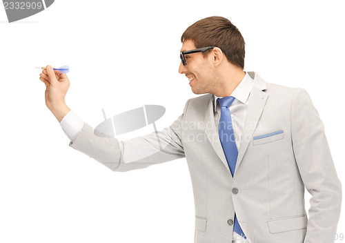 Image of businessman with dart