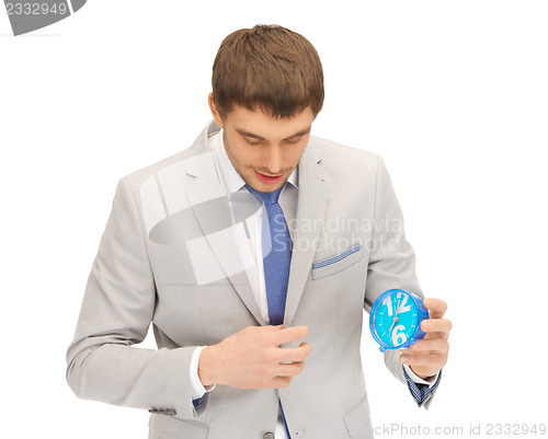 Image of man with clock