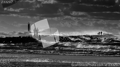 Image of storm over the sea