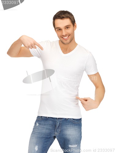 Image of handsome man in white shirt