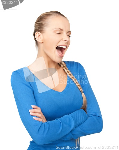 Image of screaming woman