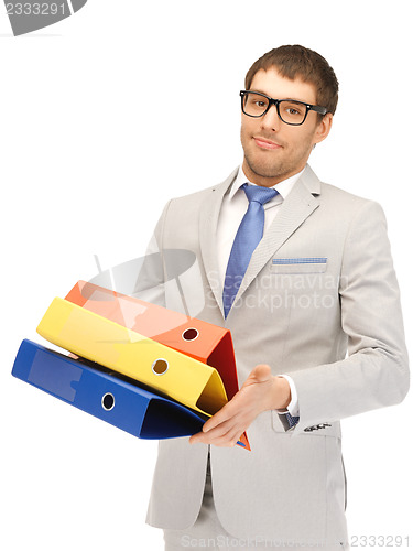 Image of man with folders
