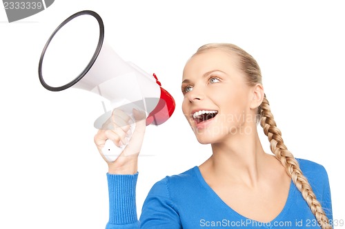 Image of woman with megaphone