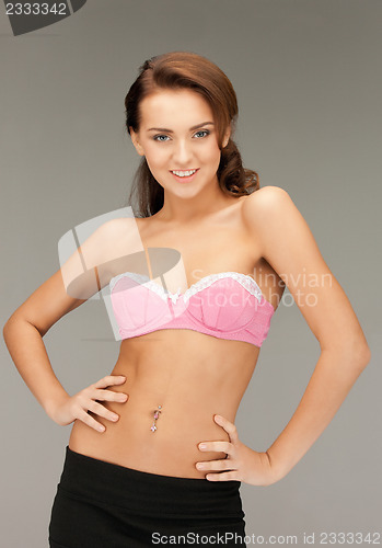 Image of beautiful woman in bra