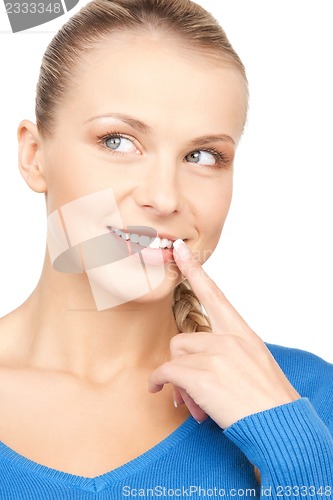 Image of pensive woman