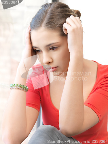 Image of sad teenage girl