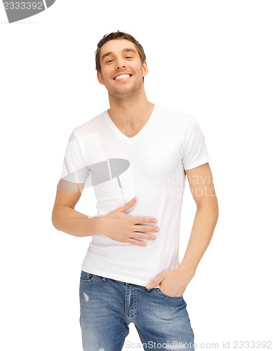 Image of full man in white shirt