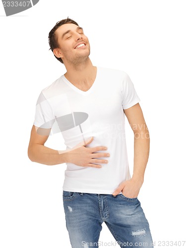 Image of full man in white shirt