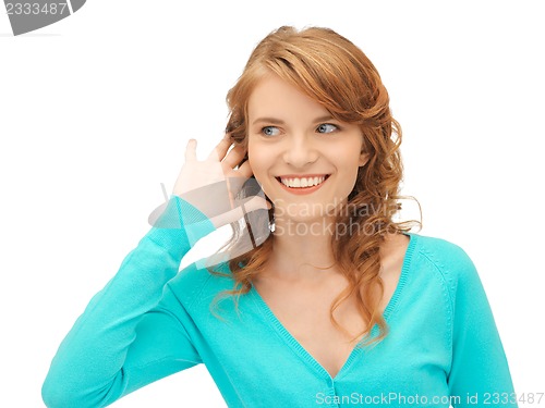 Image of teenage girl listening gossip