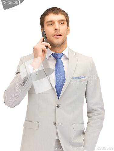 Image of handsome man with cell phone