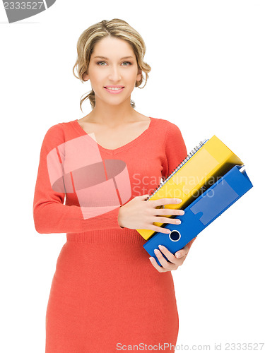 Image of woman with folders