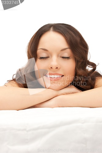 Image of beautiful woman in spa salon