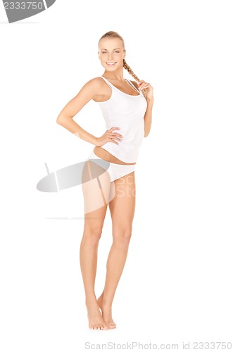 Image of beautiful woman in cotton undrewear