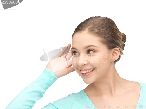 Image of woman listening gossip