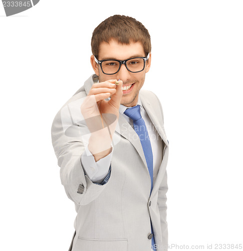 Image of businessman with dart