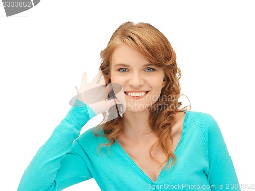 Image of teenage girl listening gossip