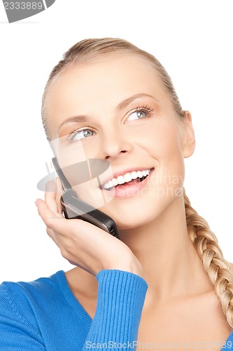 Image of businesswoman with cell phone