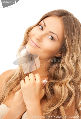 Image of lovely woman with big diamond