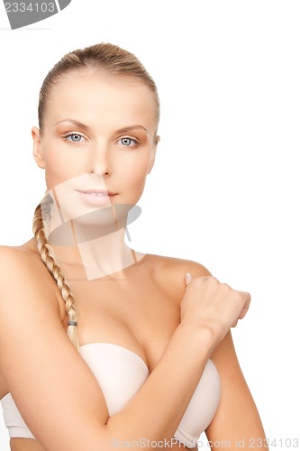 Image of beautiful woman in bra