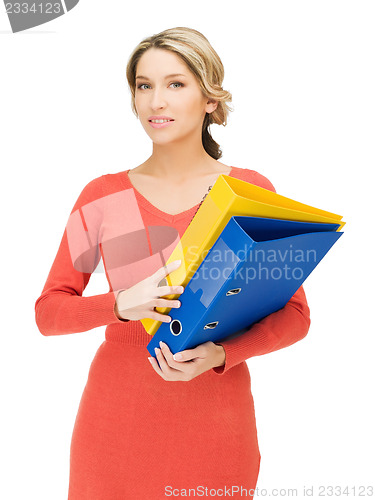 Image of woman with folders
