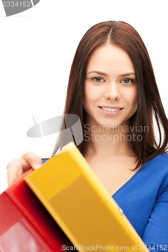 Image of woman with folders