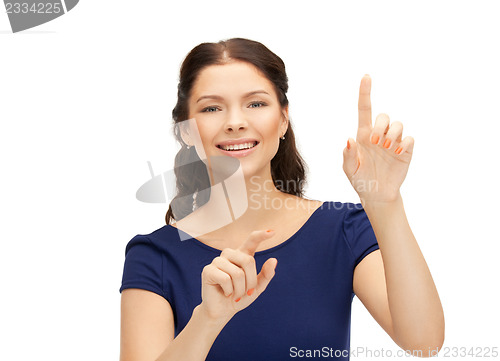 Image of woman with her finger up