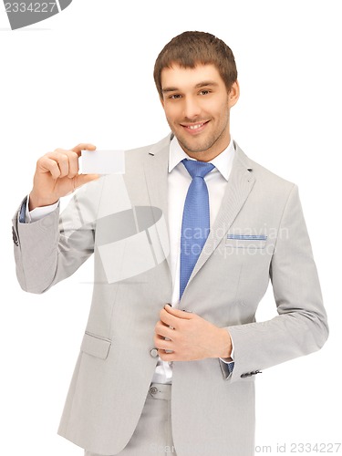 Image of businessman with business card