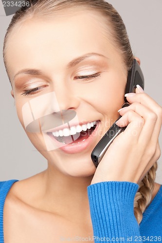 Image of businesswoman with cell phone