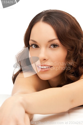 Image of beautiful woman in spa salon