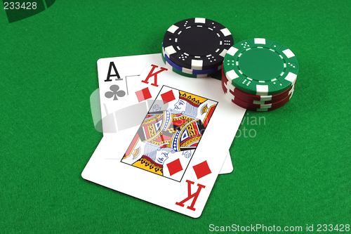 Image of Big Slick - Ace King with poker chips