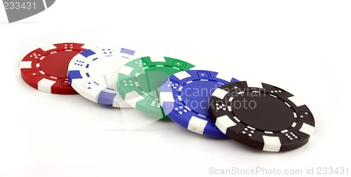 Image of Poker Chips on an isolated background