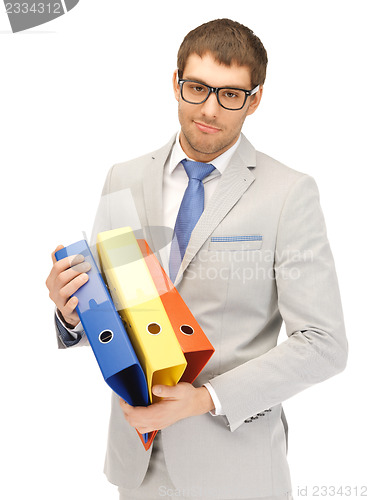 Image of man with folders