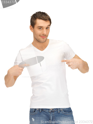 Image of handsome man in white shirt