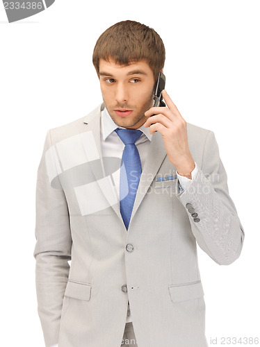 Image of handsome man with cell phone