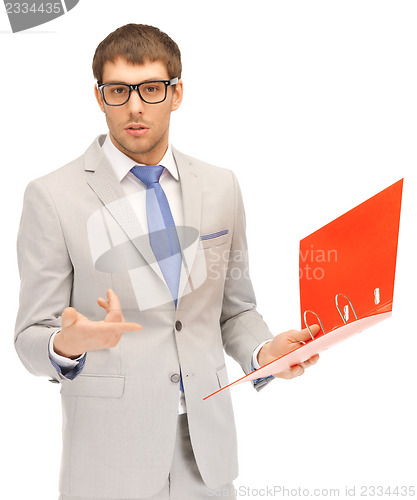 Image of man with folders