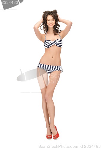 Image of beautiful woman in bikini