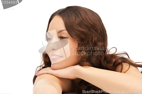 Image of beautiful woman in spa salon