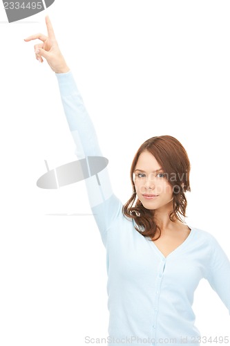 Image of businesswoman pointing her finger