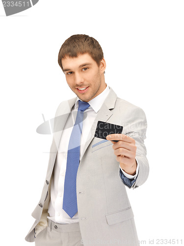 Image of businessman with credit card