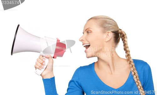 Image of woman with megaphone