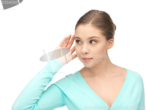 Image of woman listening gossip