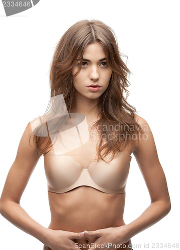 Image of beautiful woman in bra