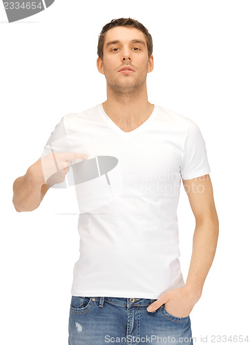 Image of handsome man in white shirt