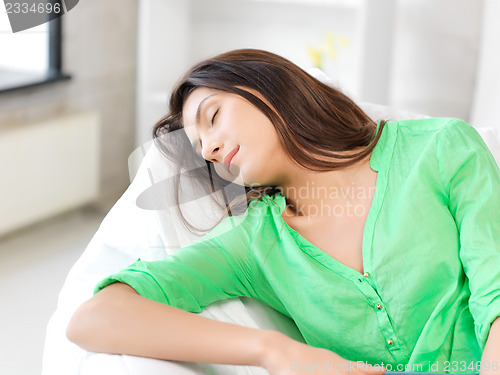 Image of sleeping woman