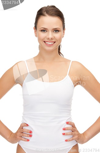 Image of beautiful woman in cotton undrewear