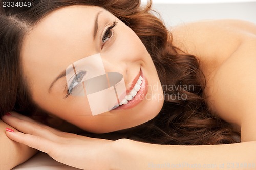 Image of beautiful woman in spa salon