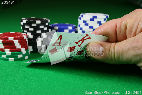 Image of Big Slick - Ace King with poker chips