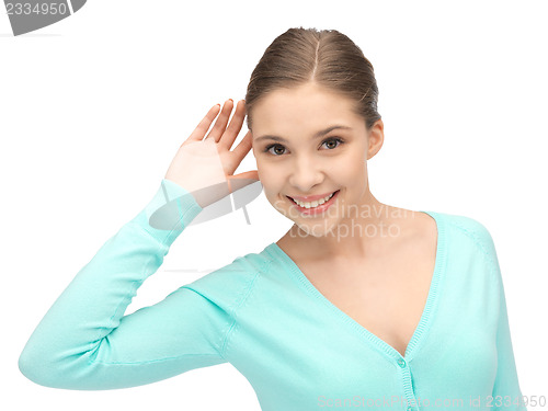 Image of woman listening gossip