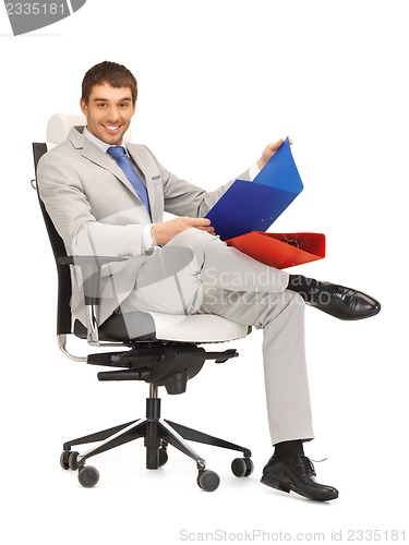 Image of man with folders