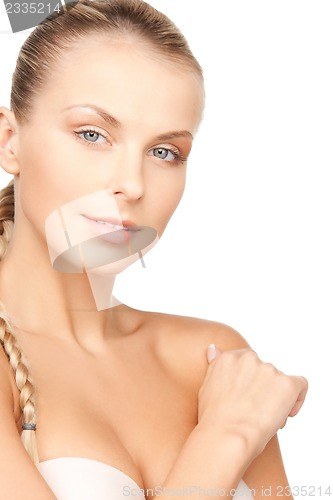 Image of beautiful woman in bra
